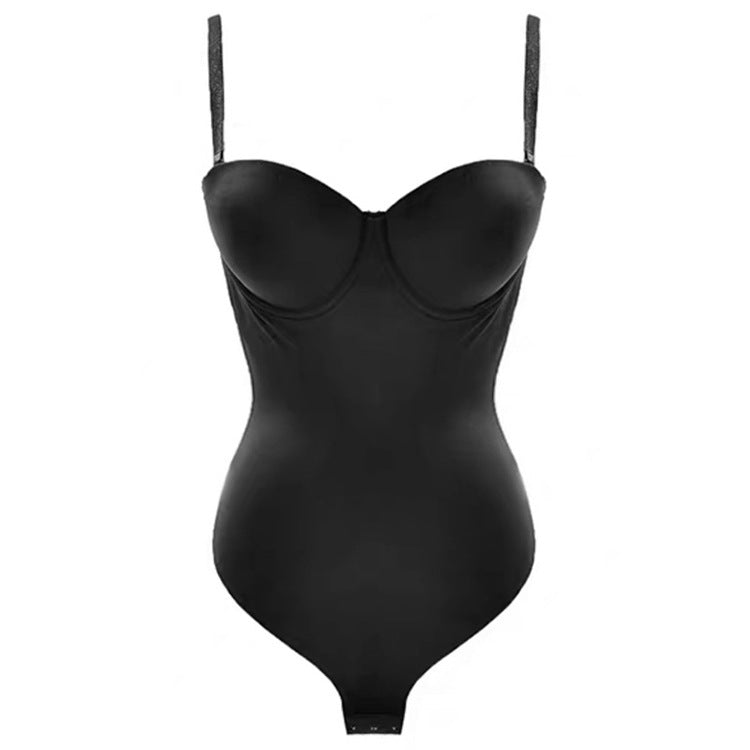 Seamless Backless Shapewear Bodysuit With A Push-up Uplift Bra
