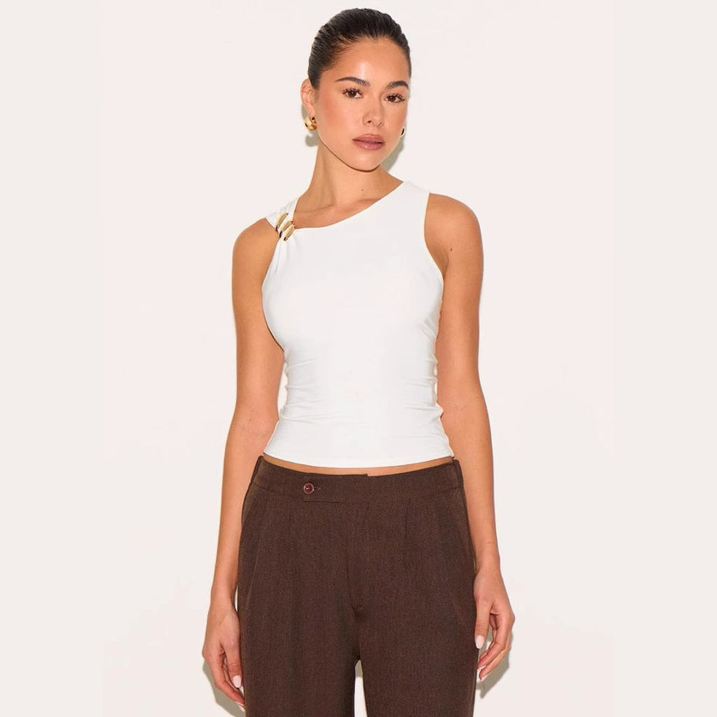 Women's Solid Color Off The Shoulder Slim Fit Versatile Top