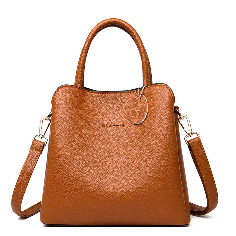 Luxury High Quality Leather Casual Tote Shoulder Bag