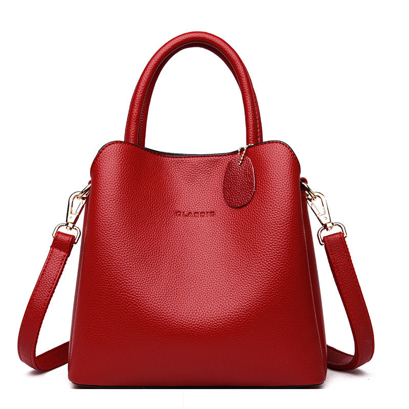 Luxury High Quality Leather Casual Tote Shoulder Bag