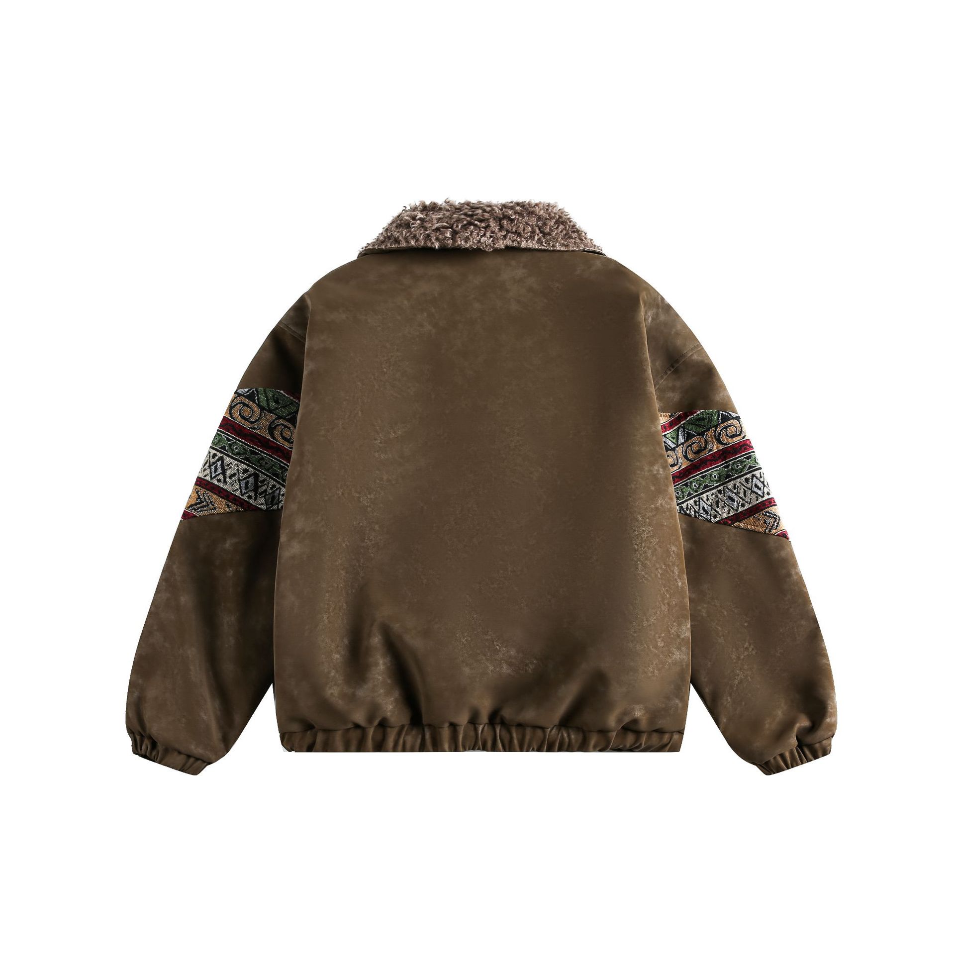 2025 Thermal Cotton-Padded Women's Jacket With Spliced PU Leather And Lambswool Lining