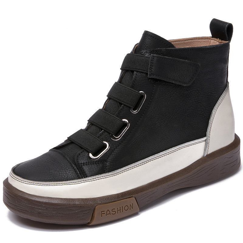 Martin Boots Women Autumn And Winter British Style Plus Velvet Single Boots