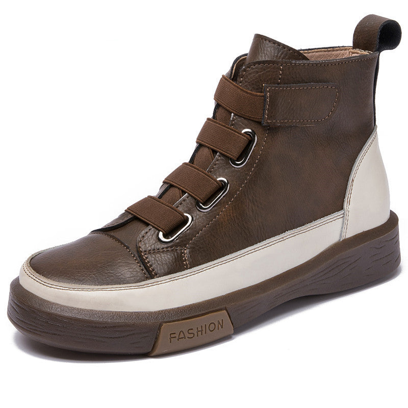 Martin Boots Women Autumn And Winter British Style Plus Velvet Single Boots