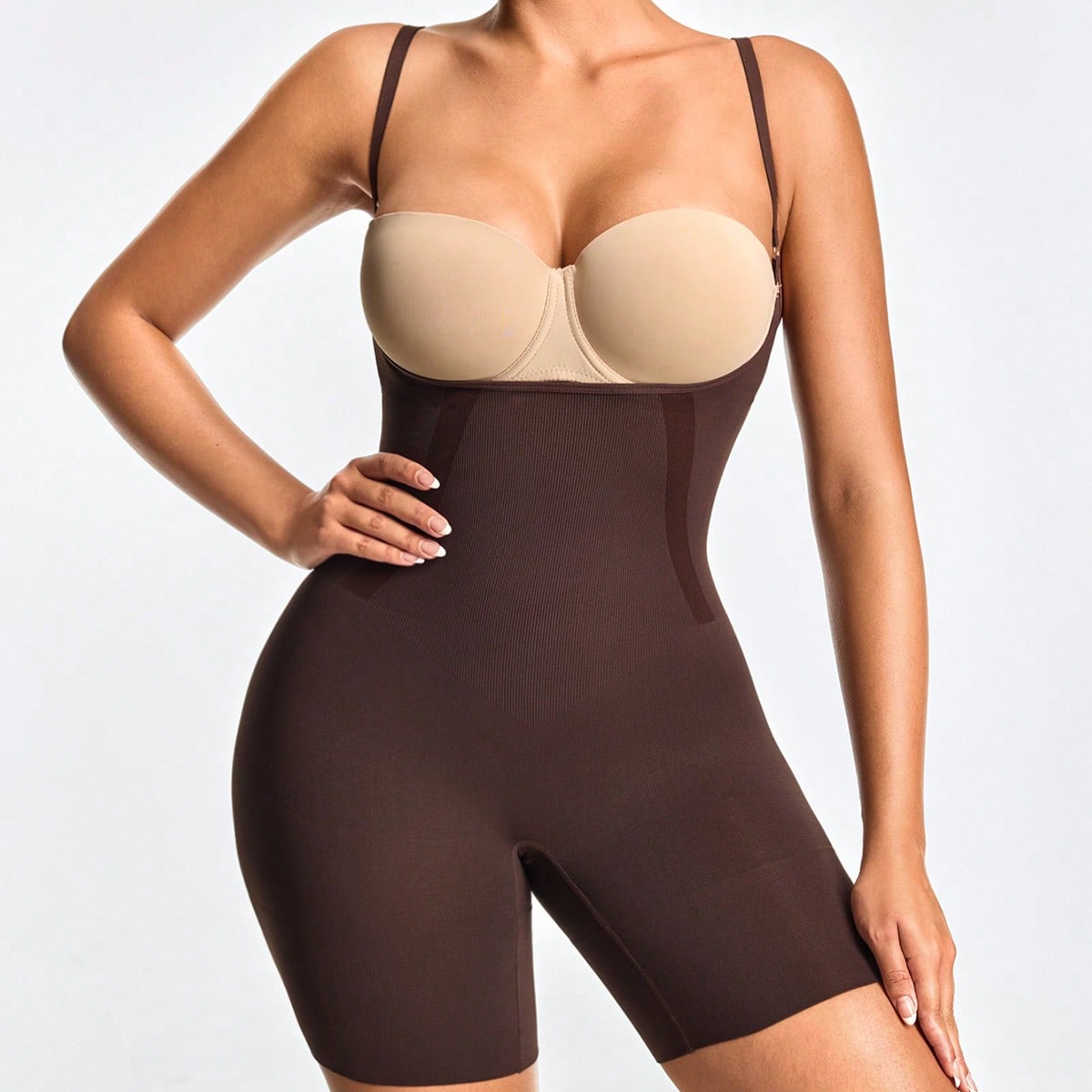 Premium UnderWire Cupped Thong Bodysuit For Women - Tummy & Waist Control With Natural Butt-Lift Effect