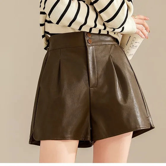 New Autumnwinter High-waiste Figure-flattering A-line Wide-leg Pants For Outerwear