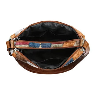 Women's Elegant Vintage Multi Pockets Crossbody Bags Retro Design With Leather Strap