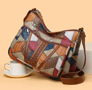 Women's Elegant Vintage Multi Pockets Crossbody Bags Retro Design With Leather Strap