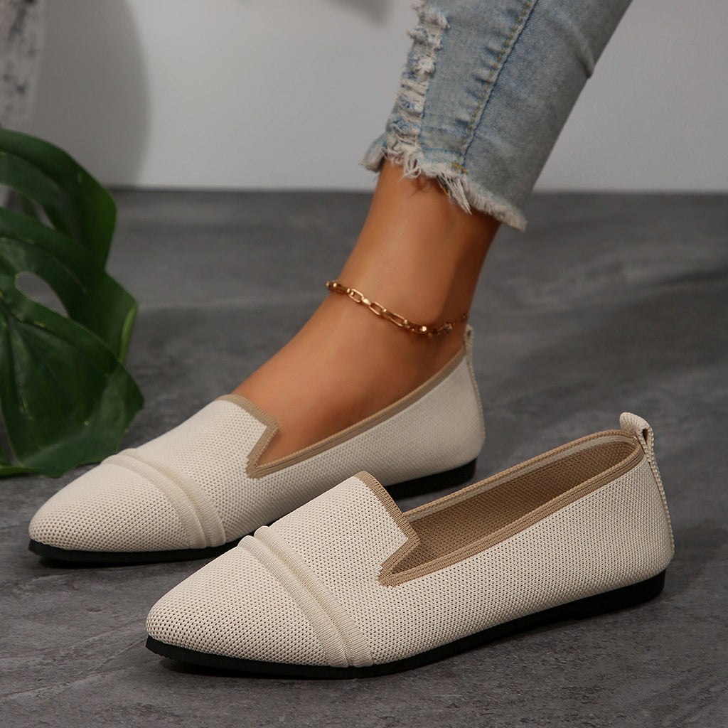 Large Size Flats Female Pointed-toe Fashion Leisure Slip On Pumps