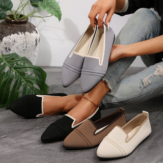 Large Size Flats Female Pointed-toe Fashion Leisure Slip On Pumps