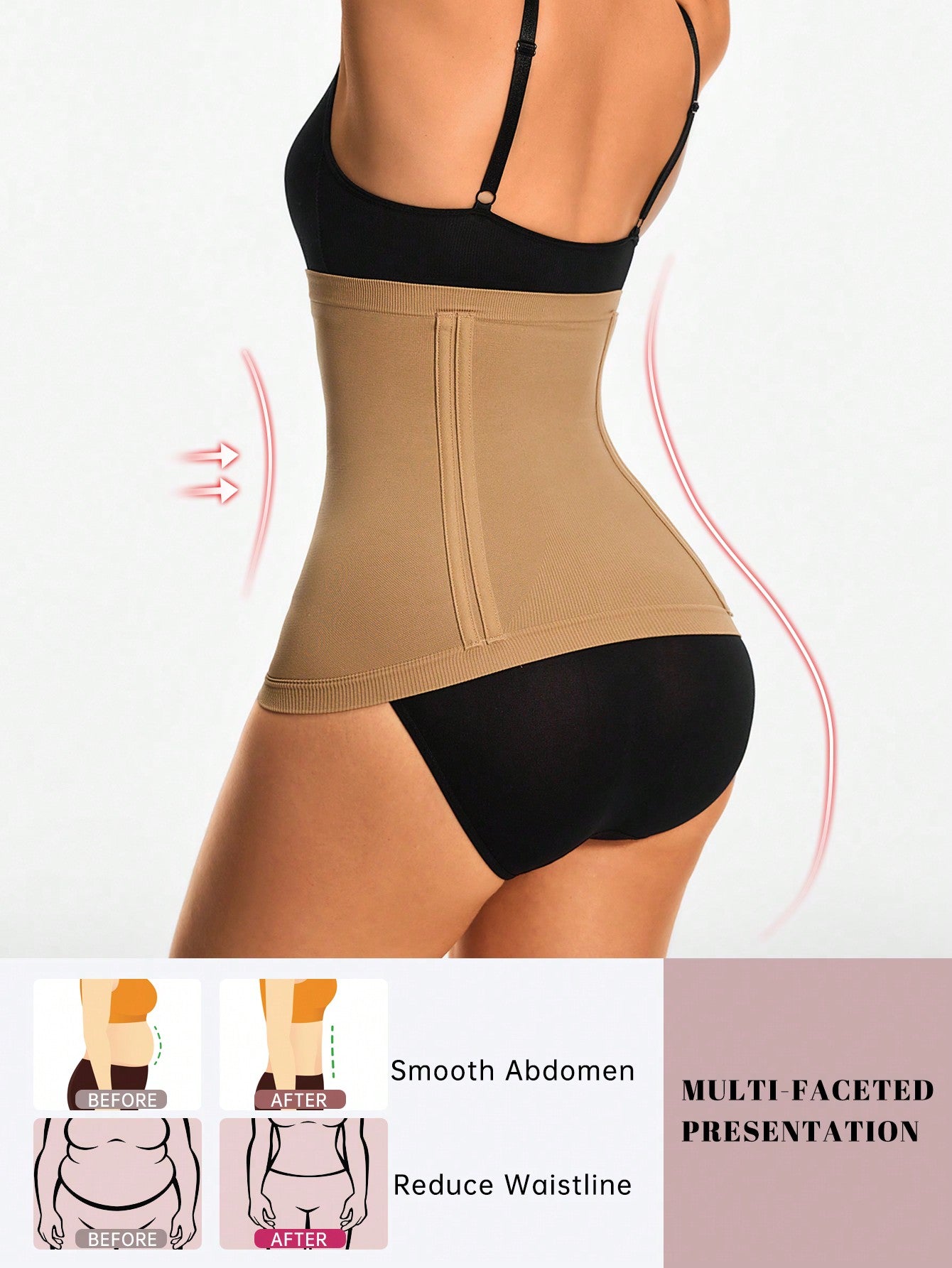 Waist Trainer Shapewear Easy-On Design Tummy Control Sexy Curves Waist Slimming Bodysuit